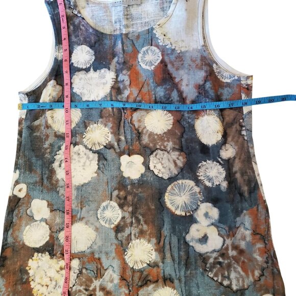Bryn Walker Sleeveless Burdock Multicolor Floral Linen Langenlook Midi Dress S - Picture 7 of 10
